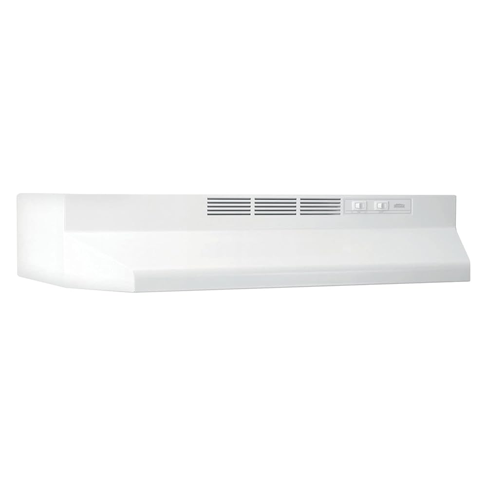 Broan-NuTone 413001 30-Inch Non-Ducted Beneath Cupboard Vary Hood with Lights, White Exhaust Fan