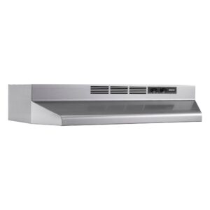 Broan-NuTone 4130SF 30-Inch Ductless Beneath-Cupboard Vary Hood in Stainless Metal with Fingerprint-Resistant Print Guard