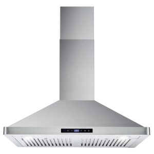 COSMO COS-63175S Wall-Mounted Vary Hood – Convertible Ducted/Ductless (No Package Included), Ceiling Chimney Design, LED Lighting, Everlasting Filter, 3-Velocity Fan