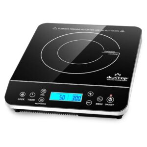 Duxtop 1800 Watts Transportable Induction Cooktop with LCD Contact Sensor, Silver Mannequin 9600LS/BT-200DZ