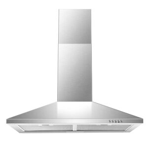 SNDOAS 30-Inch Wall-Mounted Vary Hood in Stainless Metal, Convertible Ducted/Ductless Design, Range Vent Hood with Aluminum Filters, 3-Pace Exhaust Fan, LED Lighting, and…